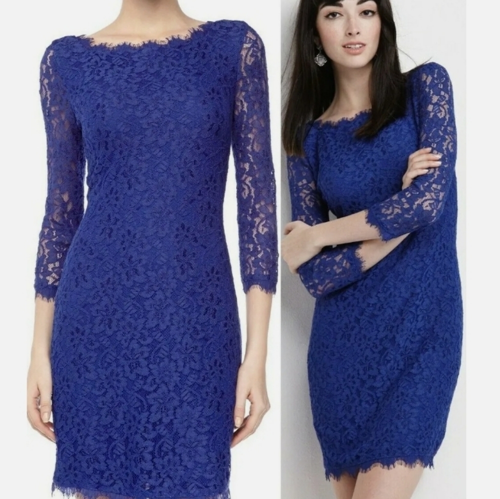 Diane Von Furstenberg Lace Pattern Dress